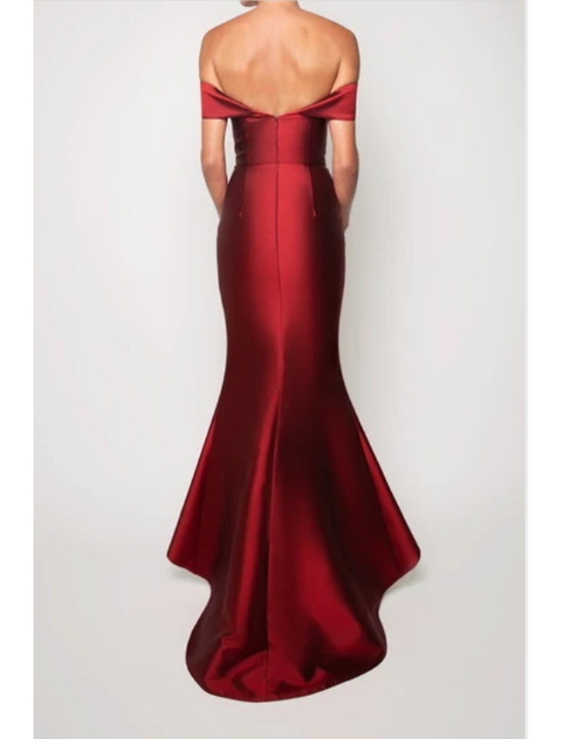 Meerjungfrau/Trompete Abendkleid Vintage Kleid Hochzeitsgast Bodenlang Ärmellos Trägerlos Satin mit glatter Schleife(n)